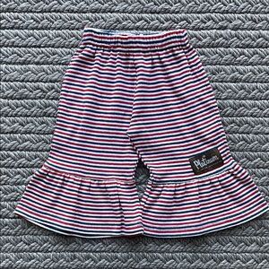 Striped Kids Bottoms - Platinum Red, White, and Blue ruffles, 18m